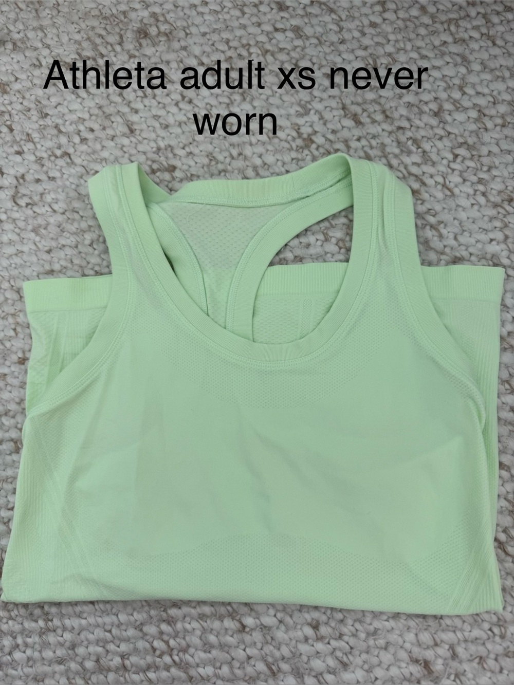 Athleta neon yellow/green Racerback Tank Top NWOT